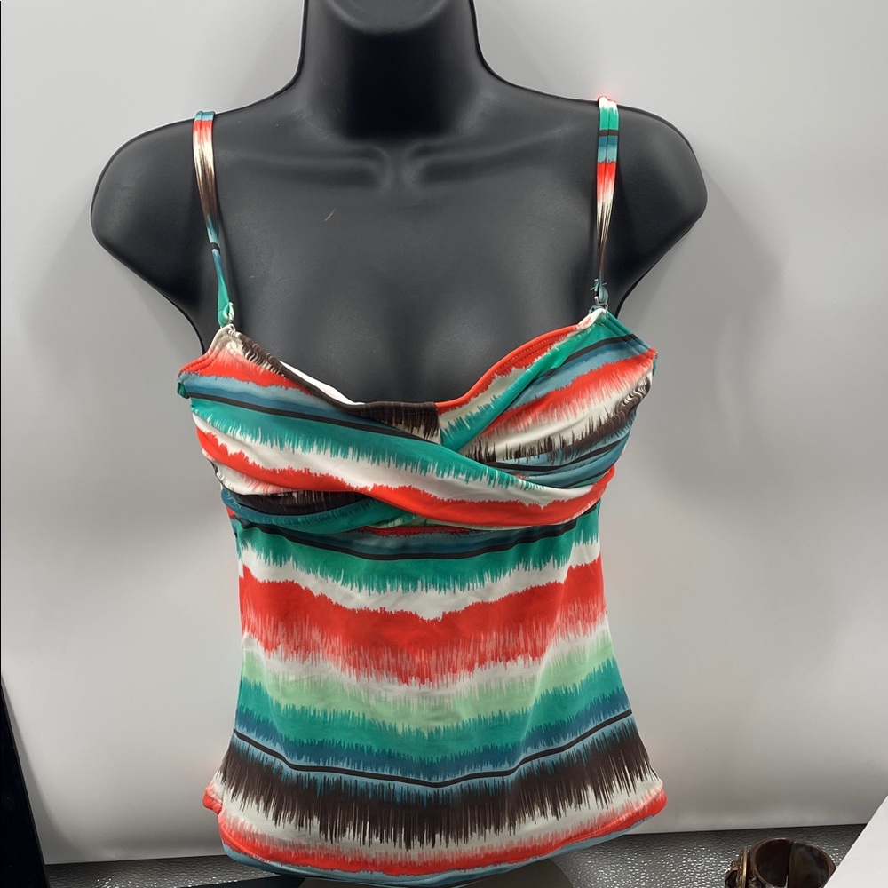 2.8.26 Heat Swimwear Striped Multicolor Women's Bikini Top (S)